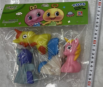 Набор пвх пищалки лошадки 4шт в пакете F43714