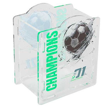 Подставка-стакан д/пиш.принадл. КОКОС "Champions" 251892 акрил,80*95мм