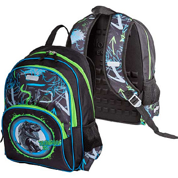 Рюкзак школьный ATTOMEX "Basic. T-Rex Dino" 7033443 эргоном.спинка,38*27*17см,св