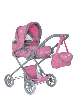 Коляска для кукол (трансформер) 8456-2226 Buggy Boom Infinia класс. (40*18*59)