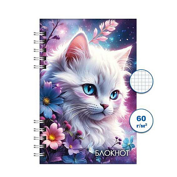 Блокнот ПС 80л. "Кошки 3" А6 спираль Бг80/10-3