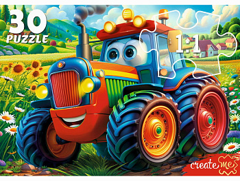 Пазлы (30эл) Весёлый трактор ПУ30-3177