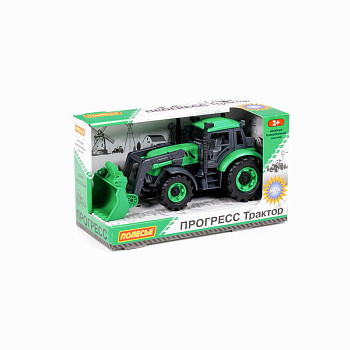 Погрузчик Прогресс инерц (зелёный) в/к 91796 (Полесье)