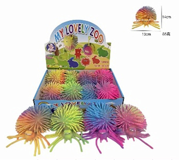 Игрушка-антистресс жамка, тянучка светящийся паук M17185