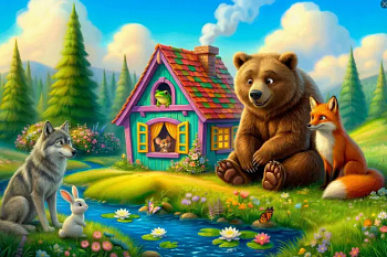 Пазлы (35эл) Теремок (Оживи мультфильм) Х35-5074