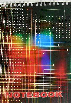 СБ Блокнот А5 50л. (верх.спираль) "Микросхема" внутр.бл.б/лин.142*200