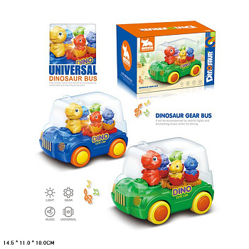 Машина M07-B диномама с малышами свет,звук в/к