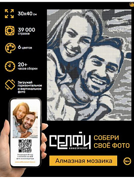Алмазная мозаика Селфиконструктор (30х40см) Классик (6цв) СКА-2455