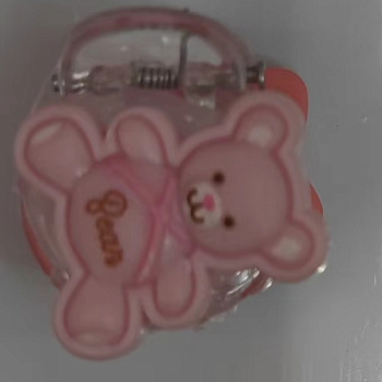 Заколки-крабы д/волос детские (2шт,1,2см) Марципан, Мишутка 786-0017