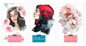 Блокнот А6  40л. ХАТ Premium "Акварельные истории" 40Б6лA1к склейка,обл.мел.,гля