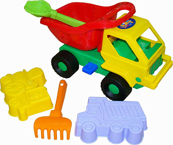 Набор №41(Кузя-2 автомобиль-самосвал+сов№2,граб№2,форм(самосвал+паровоз)) 2785 (