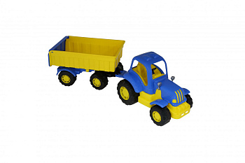 Трактор Силач с прицепом №1 (59,5х17х18,5см) в/сет 44952 (Полесье)