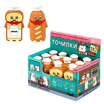 Точилка 1отв. ФЕНИКС "Котокафе" 72629 полистирол,асс.,2,8*2,2*5,4см