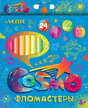 Фломастеры 24цв. deVENTE "Cosmo" 5083311 вент.колпачок, к/к