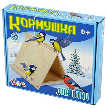 Кормушка для птиц деревянная (зимний рисунок) 03936