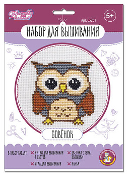 Набор д/творчества Вышивка Совёнок (в конверте) 05261 (Дес.Кор.)