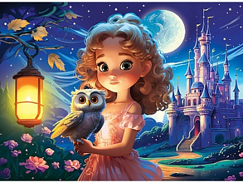 Пазлы (160эл) Принцесса с совой П160-9475