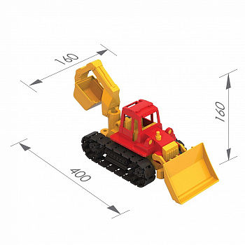 Трактор Байкал с грейдером и ковшом 139 (Нордпласт)