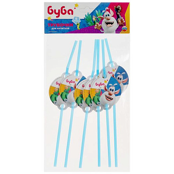 Трубочки д/напитков (6шт) Буба SP-58354-BU