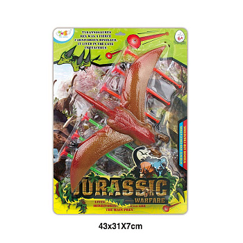 Динозавр 108-59 стреляющий стрелками на листе