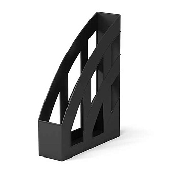 Лоток вертик.1-секц. EK "Basic" 75мм прозр. 15119 чёрный