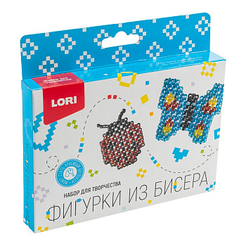 Фигурки из бисера. Брелоки "Божья коровка, бабочка" Бис-099 (Колорит) 
