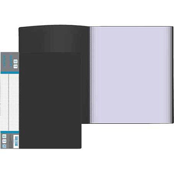 Папка с вкладышами/ 60 deVENTE А4 "Daily" 3105404 черная 600мкм фактура "песок"