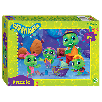 Пазлы (60эл) Черепашки 81243 (Степ Пазл)