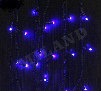 Гирлянда-штора (3мх40-65см) 140неон.синих ламп,8реж,тёмн.нить НУ-1013