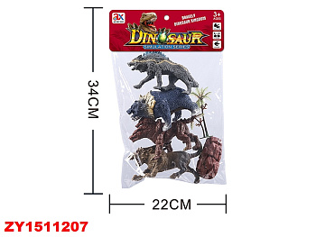 Набор "Дикие животные" (4шт) 665P в пакете