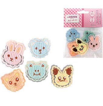 Декор. украшение deVENTE "Cuties" 8130207 тканевые,от 36*35мм до 38*42мм,(5шт),а