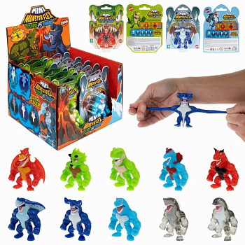 Monster Flex Игрушка-тянучка Mini Dino/Shark (7см,10видов) блистер Т23837