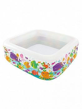Бассейн Аквариум квадр (159x159x50см) от 3лет 57471NP (Интекс)
