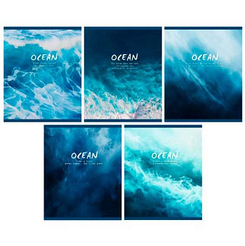 Тетрадь 48л. (клетка) ЭКСМО "Ocean" ТКЛ489664 выб.лак,мат.лам.