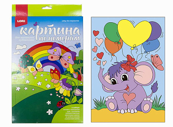 Картина по номер.д/малышей Забавный слоненок Ркн-038 (Колорит)