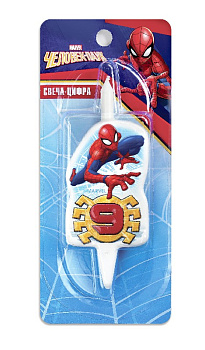 свеча тортовая цифра 9 "Человек-паук" м