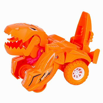 KiddieDrive Машинка трансформер Динорейсер 2-в-1 оранжевый 79001_1