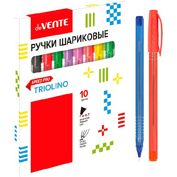 Набор шар. ручек 12цв. deVENTE "Triolino Translucent" 5073111 масл.осн.,ультрагл