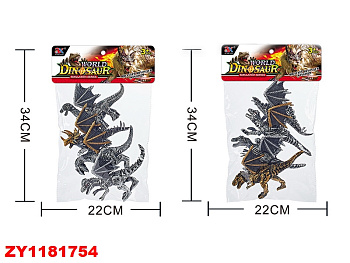 Набор "Динозавры" 222Н (4шт) в пакете