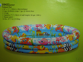 Бассейн Рыбки (132x28см) от 2лет 59431NP (Интекс)